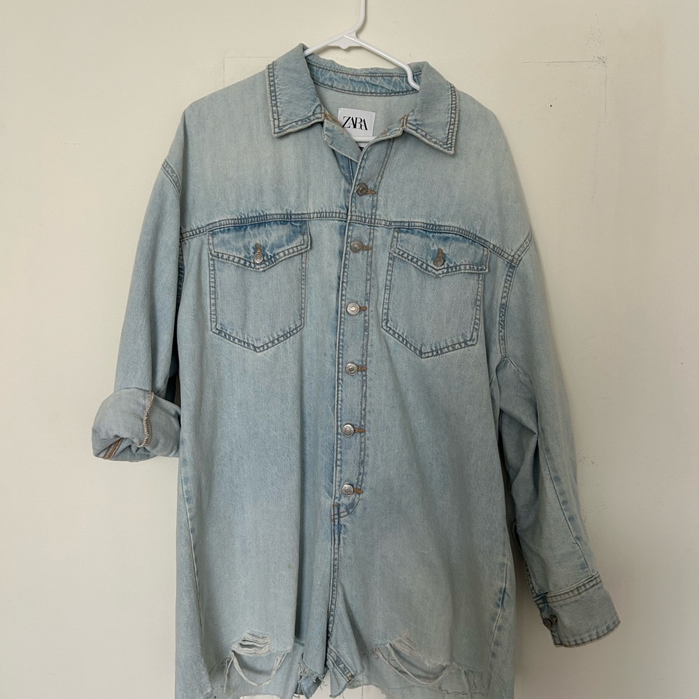 Zara Light Blue Denim Shirt